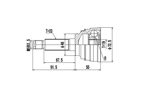 Jeu de joints, arbre de transmission DYNAMATRIX DCV812028