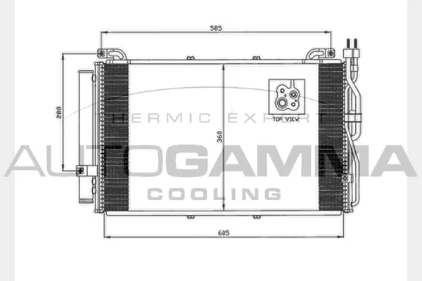 Condenseur, climatisation AUTOGAMMA 103705