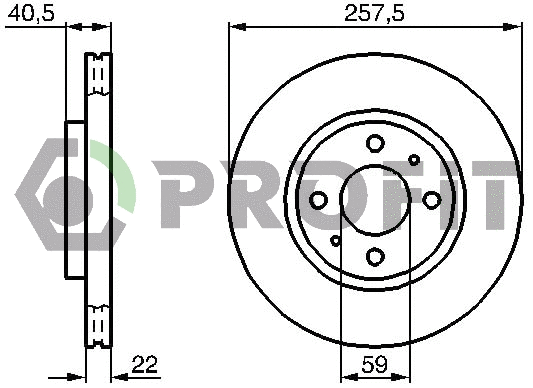 Disque de frein PROFIT 5010-0762