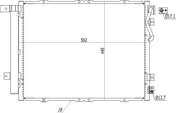 Condenseur, climatisation HART 621 655