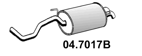 Silencieux arrière ASSO 04.7017B