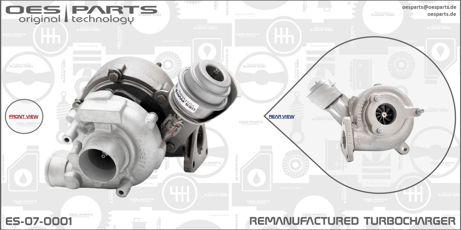 Turbocompresseur, suralimentation OES PARTS ES-07-0001