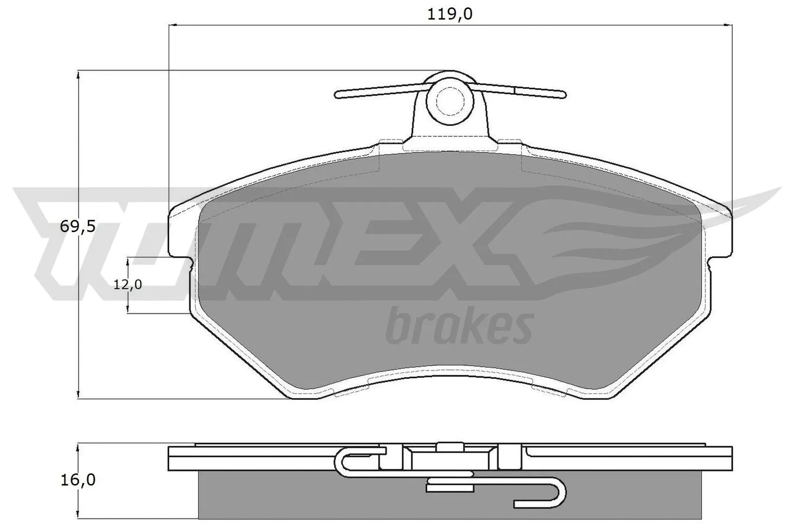 Kit de plaquettes de frein, frein à disque TOMEX Brakes TX 10-63