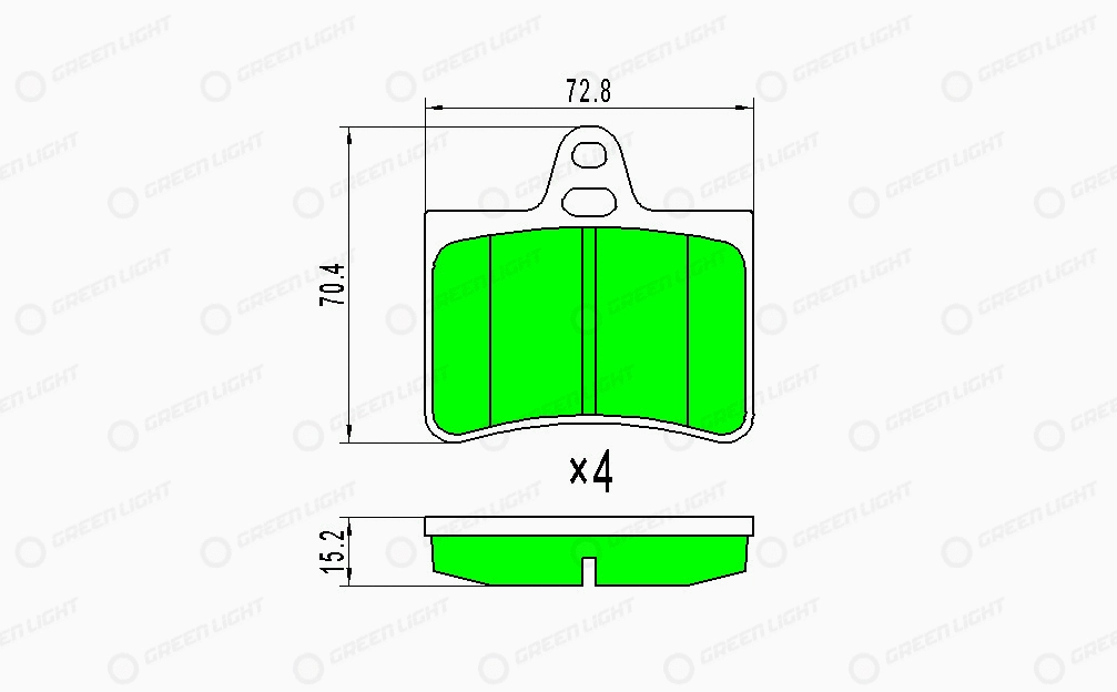 Kit de plaquettes de frein, frein à disque Automotive Adriado GLBP0094