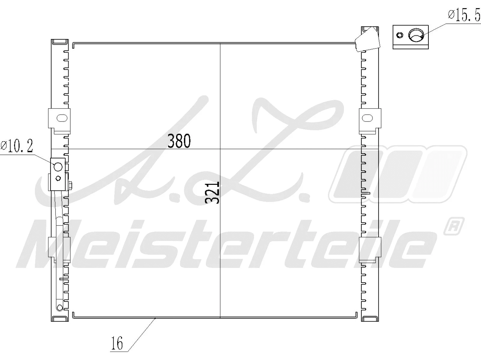 Condenseur, climatisation A.Z. Meisterteile AZMT-45-030-1021