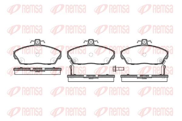 Kit de plaquettes de frein, frein à disque REMSA 0337.02
