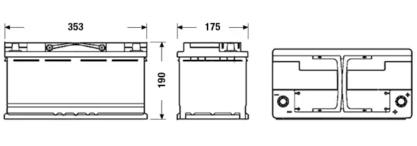Batterie de démarrage TUDOR TK950
