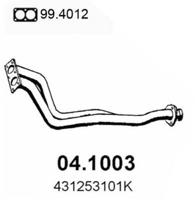 Tuyau d'échappement ASSO 04.1003
