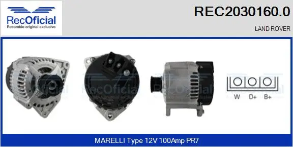 Alternateur RECOFICIAL REC2030160.0