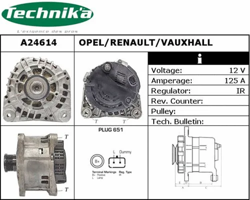 Alternateur Technika A24614