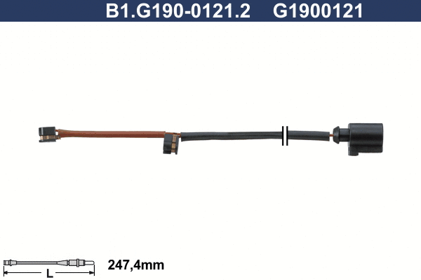 Contact d'avertissement, usure des plaquettes de frein GALFER B1.G190-0121.2