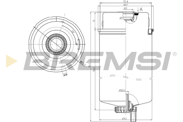 Filtre à carburant BREMSI FE0347