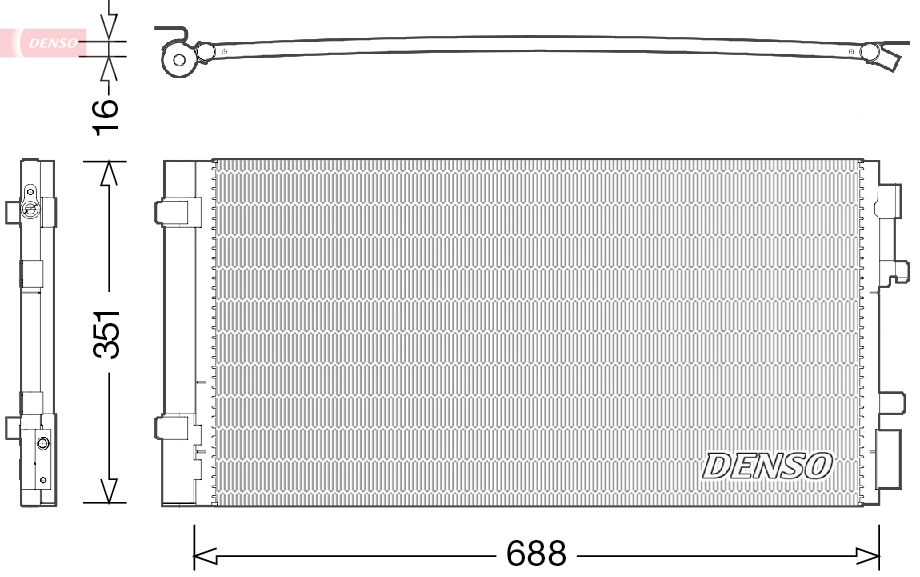 Condenseur, climatisation DENSO DCN23034