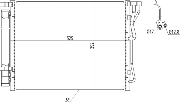 Condenseur, climatisation HART 621 701