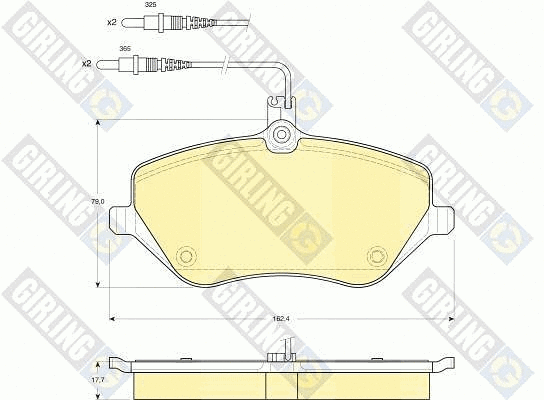 Kit de plaquettes de frein, frein à disque GIRLING 6115951