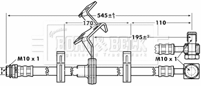 Flexible de frein BORG & BECK BBH7087