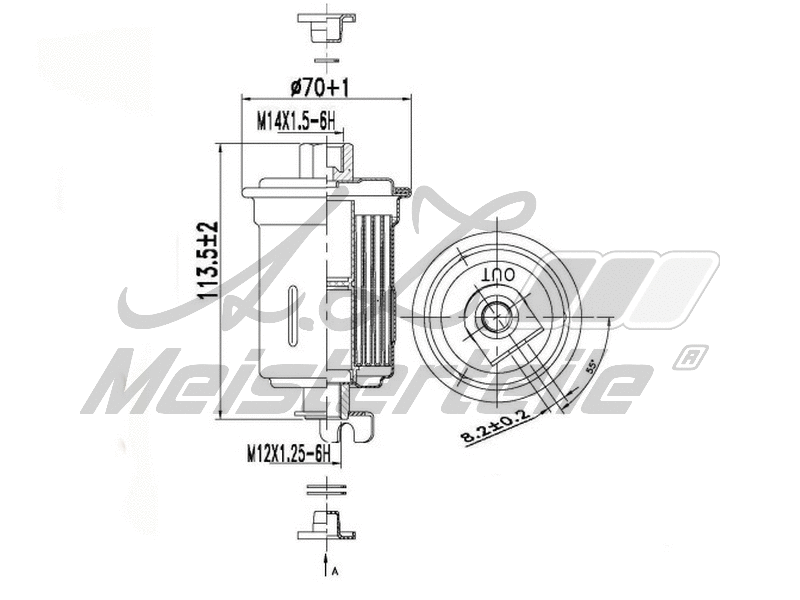 Filtre à carburant A.Z. Meisterteile AZMT-41-020-1425