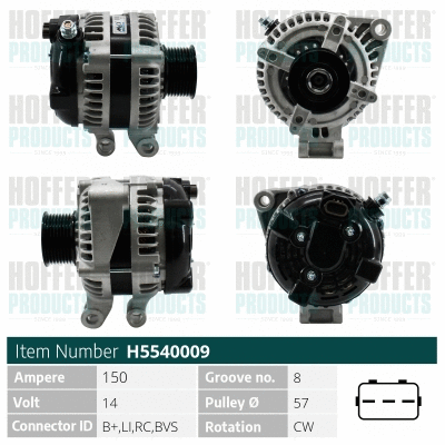 Alternateur HOFFER H5540009