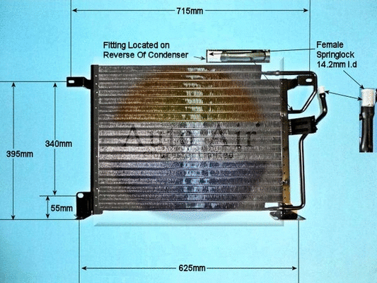 Condenseur, climatisation AUTO AIR GLOUCESTER 16-7363