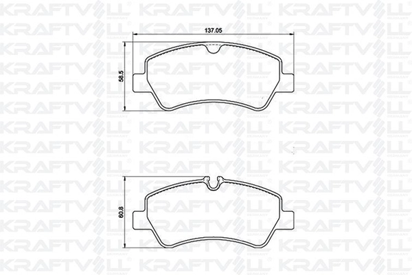 Kit de plaquettes de frein, frein à disque KRAFTVOLL GERMANY 07010066