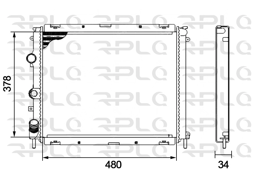 Radiateur, refroidissement du moteur RPL QUALITY APRARE5012