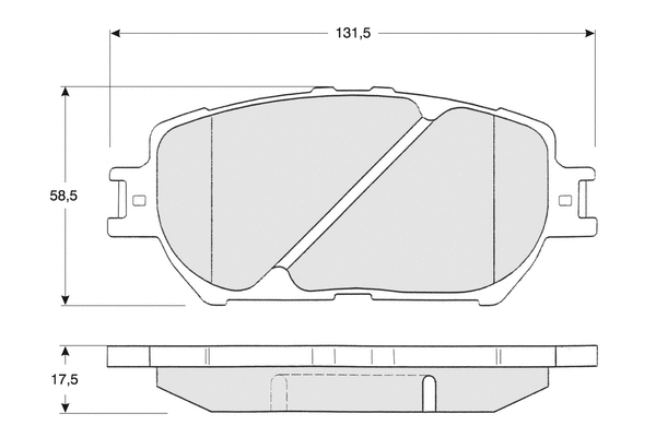 Kit de plaquettes de frein, frein à disque PROCODIS FRANCE PF1370