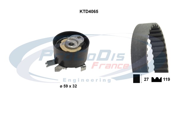 Kit de courroie crantée PROCODIS FRANCE KTD4065