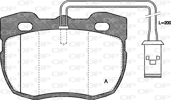 Kit de plaquettes de frein, frein à disque OPEN PARTS BPA0267.11