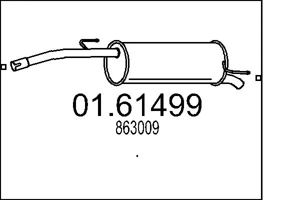 Silencieux arrière MTS 01.61499