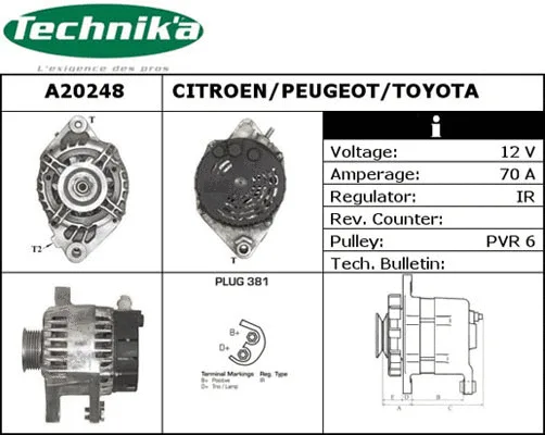 Alternateur Technika A20248