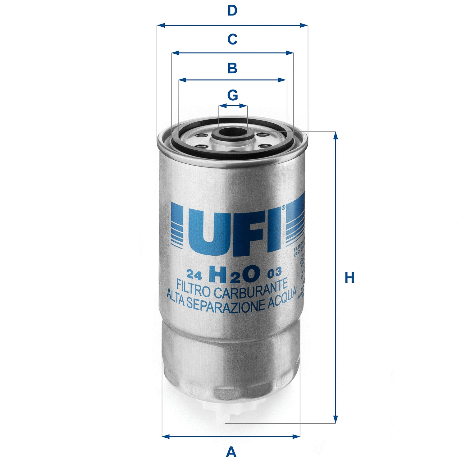 Filtre à carburant UFI 24.H2O.03
