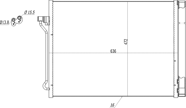 Condenseur, climatisation HART 613 794