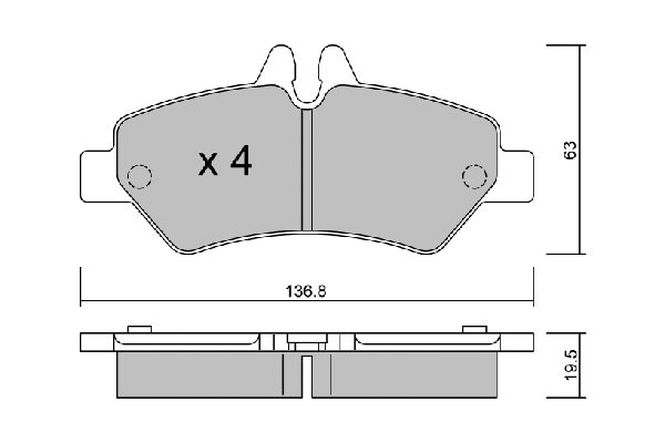 Kit de plaquettes de frein, frein à disque AISIN BPVW-2001