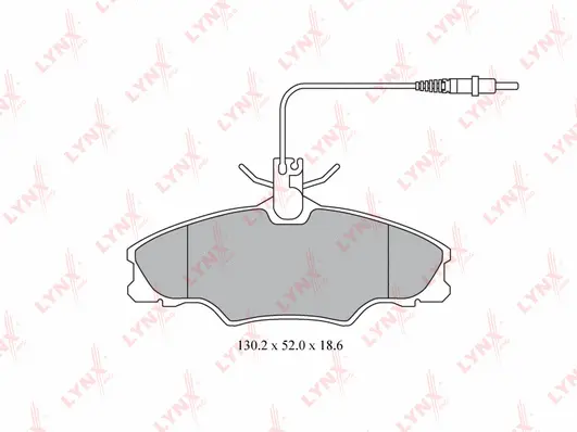 Kit de plaquettes de frein, frein à disque LYNXAUTO BD-6108