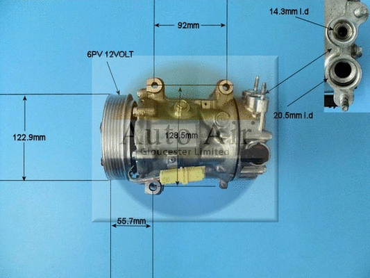 Compresseur, climatisation AUTO AIR GLOUCESTER 14-1309P