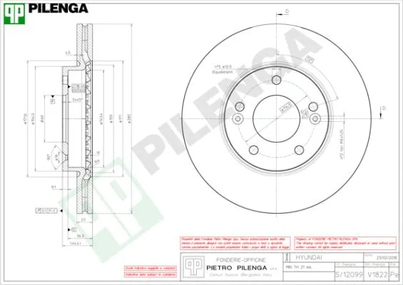 Disque de frein PILENGA V1822