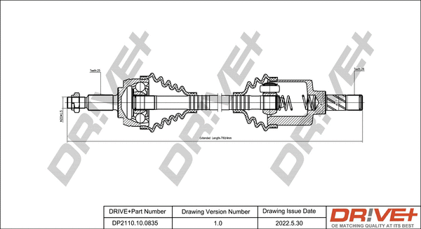 Arbre de transmission Dr!ve+ DP2110.10.0835