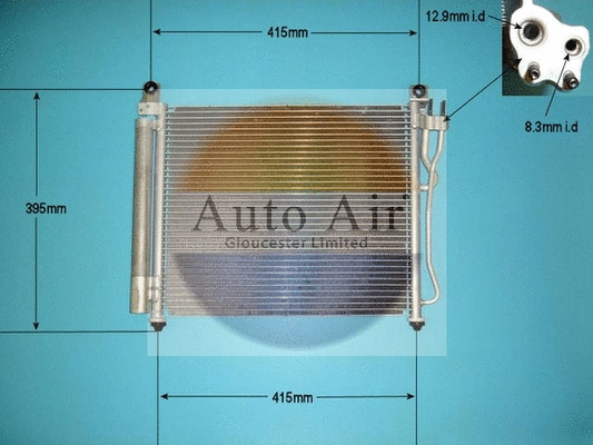 Condenseur, climatisation AUTO AIR GLOUCESTER 16-9943
