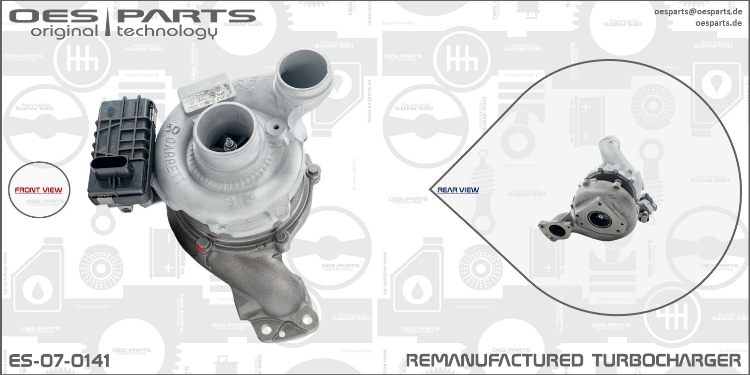 Turbocompresseur, suralimentation OES PARTS ES-07-0141