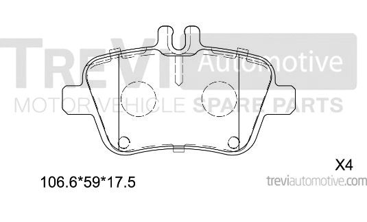 Kit de plaquettes de frein, frein à disque TREVI AUTOMOTIVE PF1400