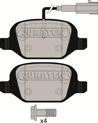 Kit de plaquettes de frein, frein à disque JURATEK JCP4321