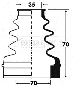 Jeu de joints-soufflets, arbre de commande BORG & BECK BCB2880