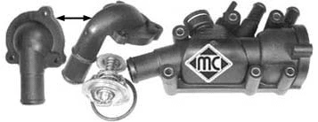 Boîtier du thermostat Metalcaucho 03709