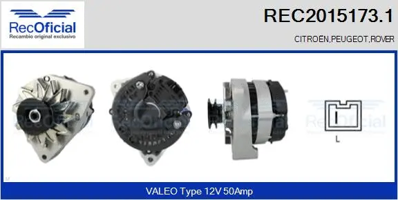 Alternateur RECOFICIAL REC2015173.1