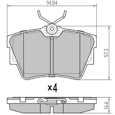 Kit de plaquettes de frein, frein à disque FREMAX FBP-1152