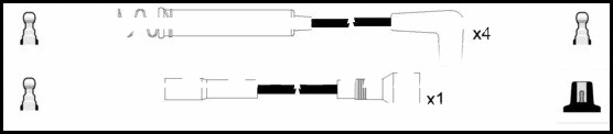 Kit de câbles d'allumage LEMARK HOES867