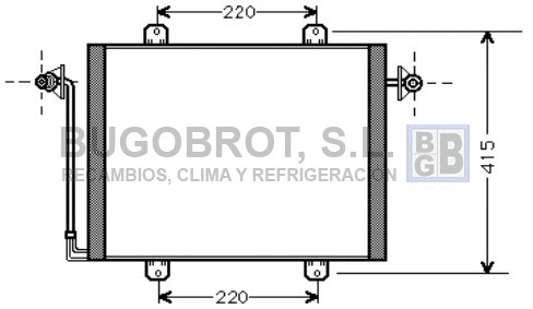 Condenseur, climatisation BUGOBROT 62-RT5190