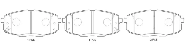 Kit de plaquettes de frein, frein à disque FIT FP0001