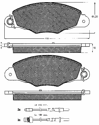 Kit de plaquettes de frein, frein à disque BSF 10549
