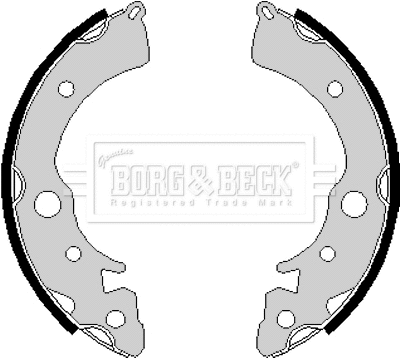 Jeu de mâchoires de frein BORG & BECK BBS6164